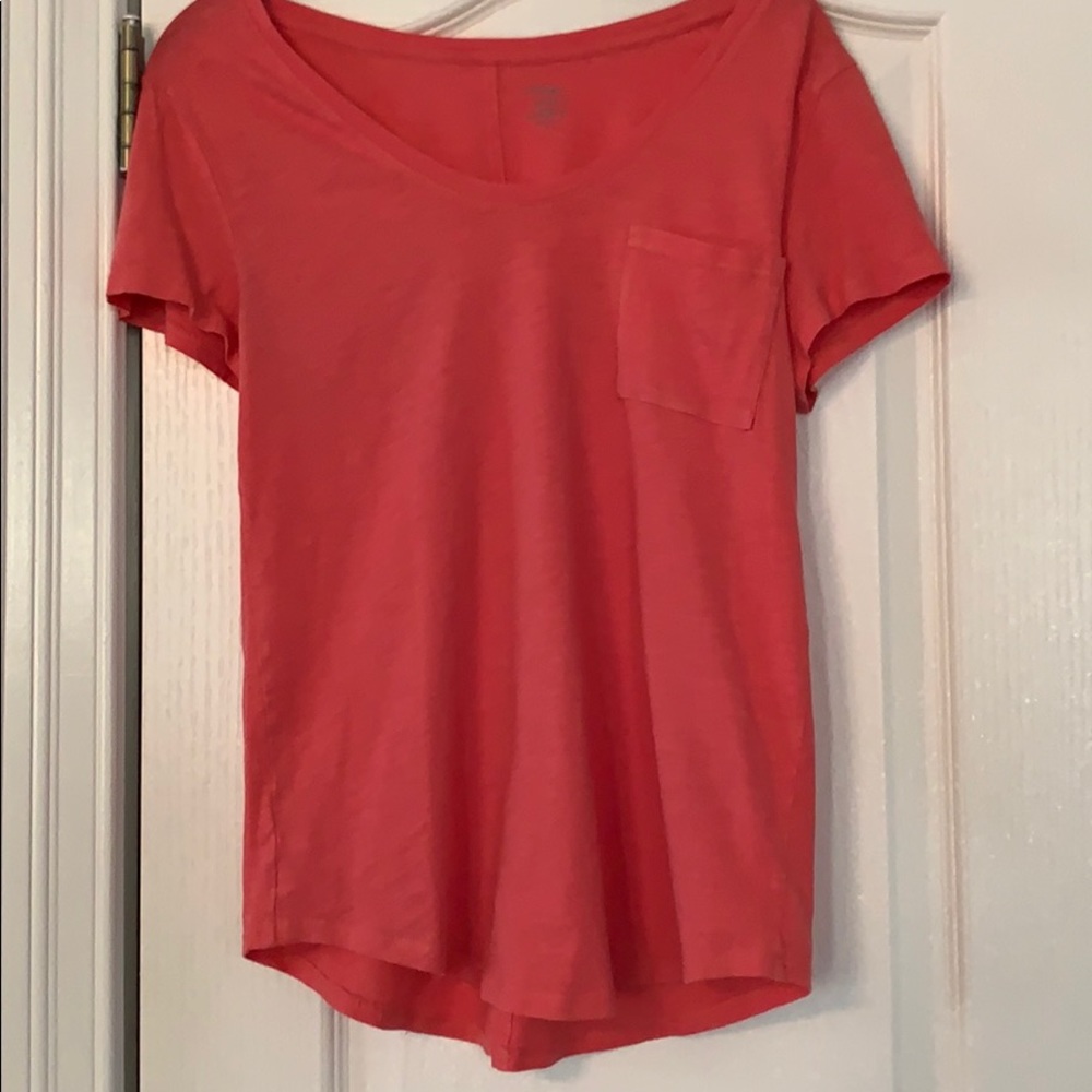LOFT vintage wash pink tee